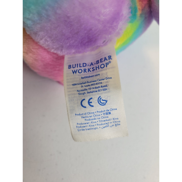 Build A Bear BAB 2020 Rainbow Striped Panda Plush Stuffed Animal Toy 16" - Picture 7 of 7